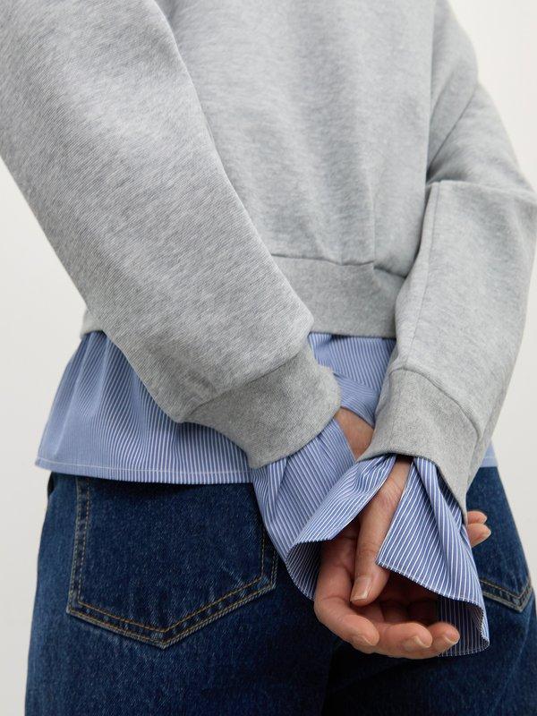 Pomelo Pomelo Layered Sweatshirt - Light Grey