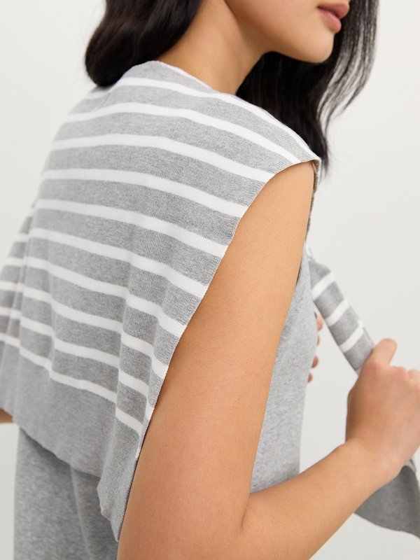 Pomelo Pomelo Layered Tank Dress - Light Grey