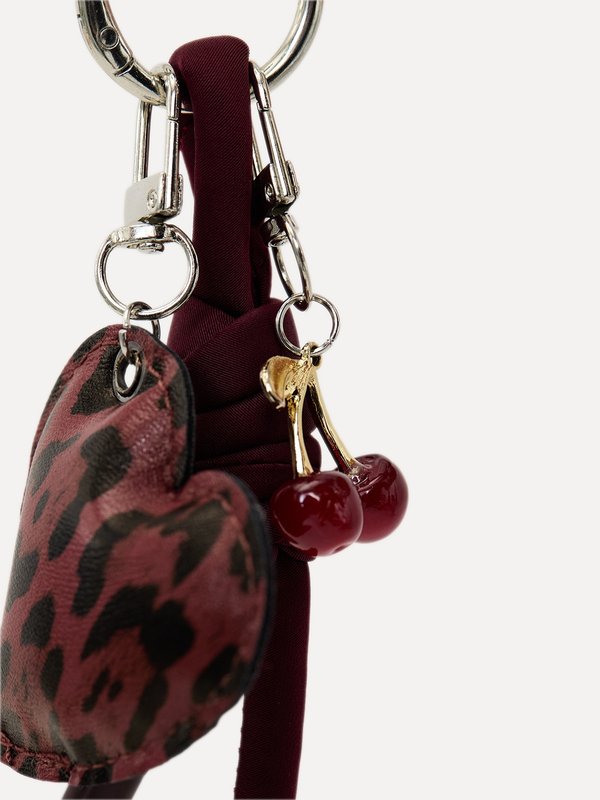 Pomelo Pomelo Leopard Heart Keyring - Purple