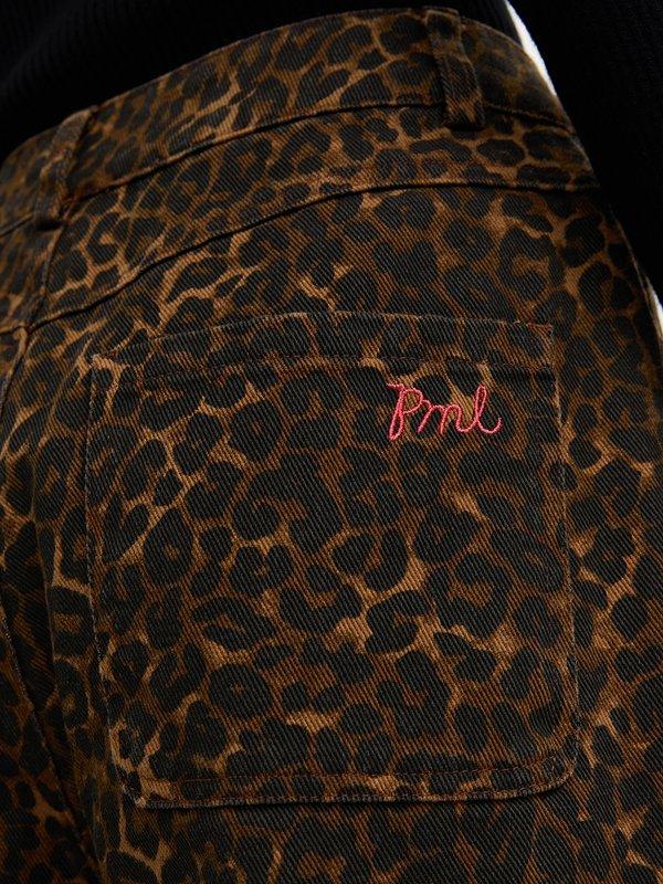 Pomelo Pomelo Leopard Print Pants - Dark Brown