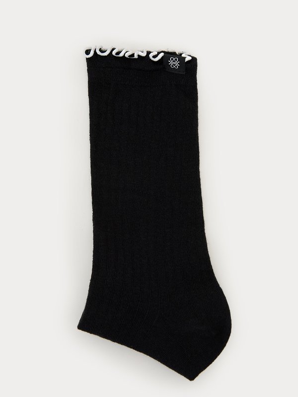 Pomelo Pomelo Lettuce Trim Socks - Black