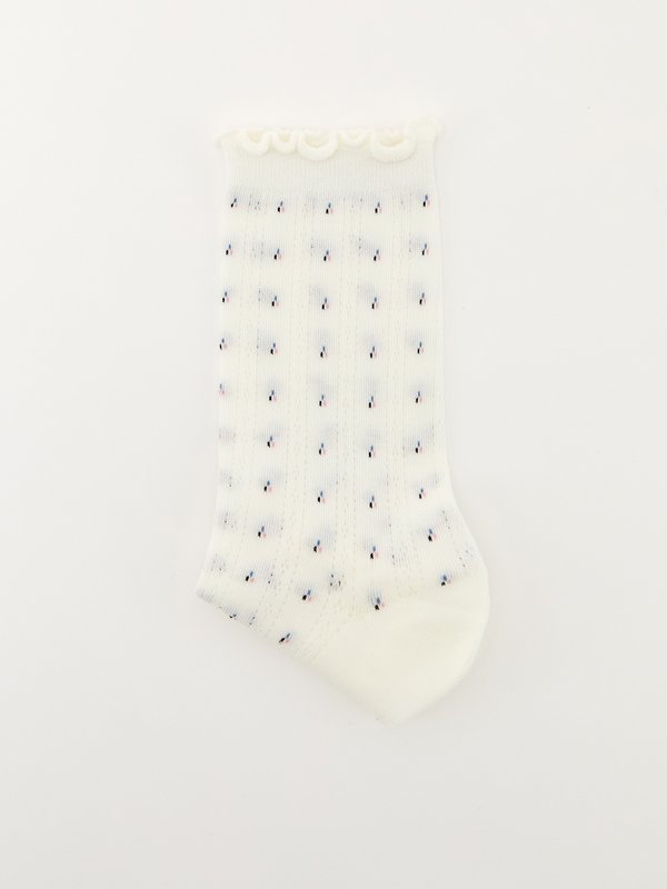 Pomelo Pomelo Lettuce Trim Socks - White