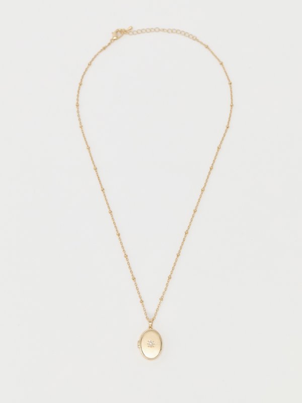 pomelo Pomelo Locket Charm Necklace - Multi Color