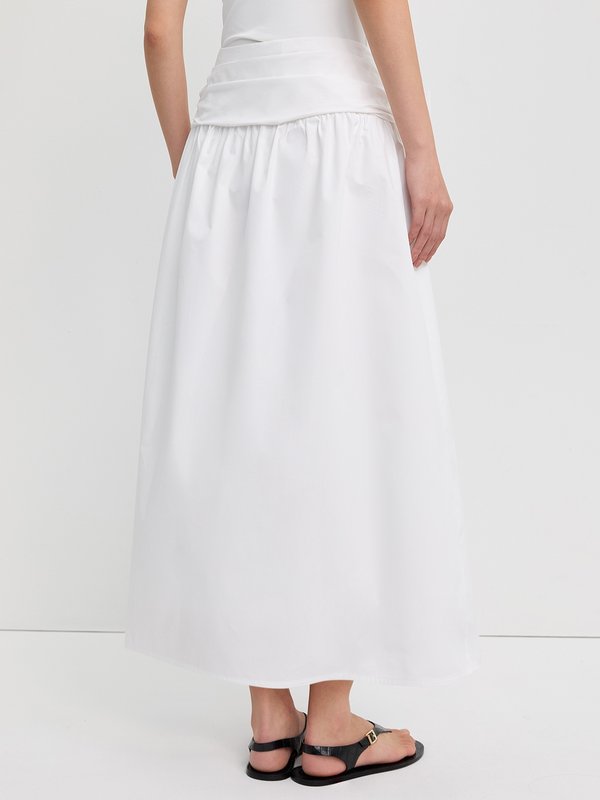 Pomelo Pomelo Long Bow Skirt - White