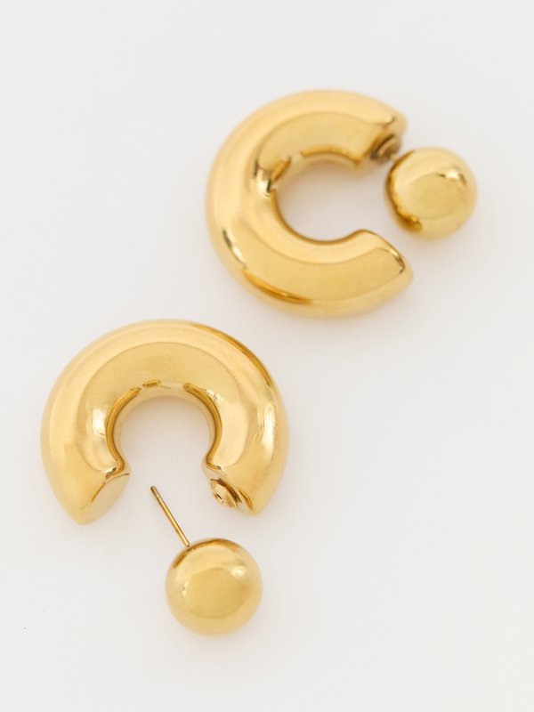 Pomelo Pomelo Looped Earrings - Metallic