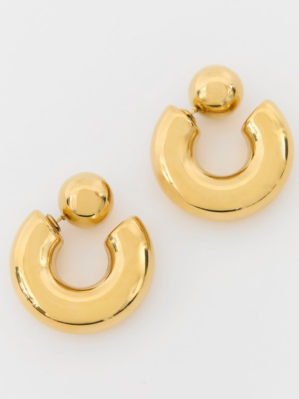 pomelo Pomelo Looped Earrings - Metallic