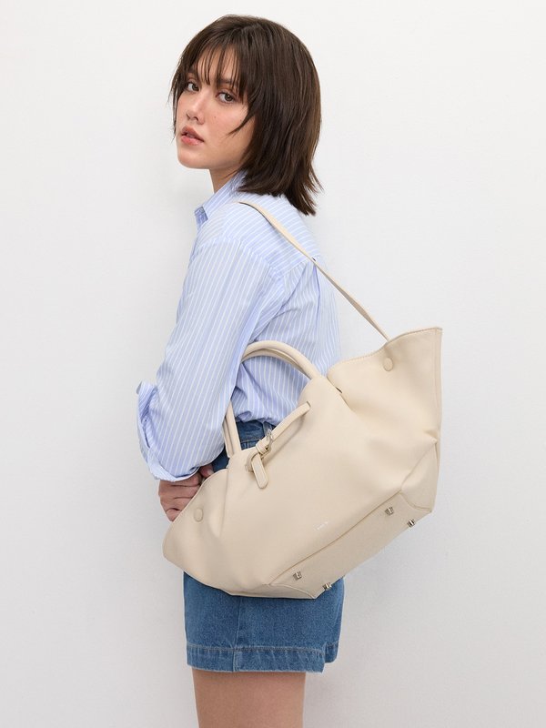 Pomelo Pomelo Magnet Shoulder Bag - Beige