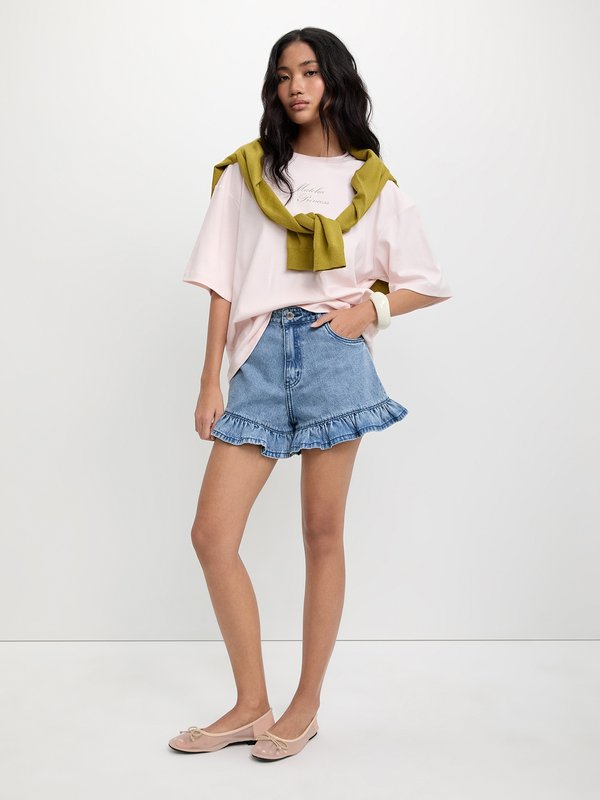 Pomelo Pomelo Matcha Graphic Tee - Light Pink