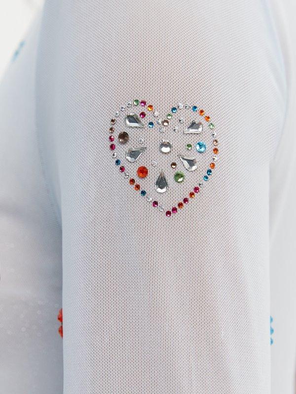 Pomelo Pomelo Mesh Rhinestone Top - Baby Blue