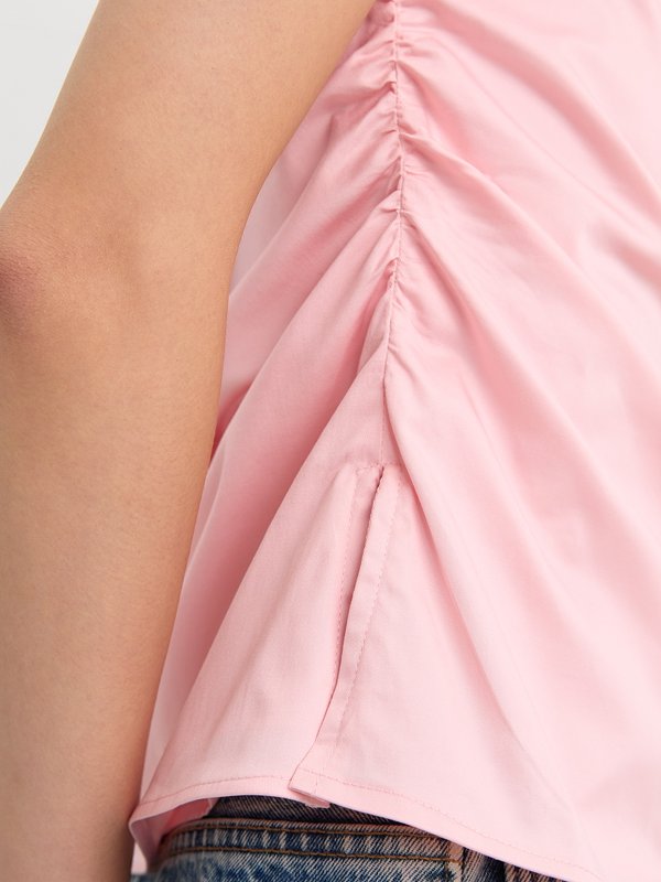 Pomelo Pomelo Off-Shoulder Ruched Top - Pink