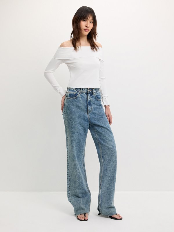 Pomelo Pomelo Off-Shoulder Top - White