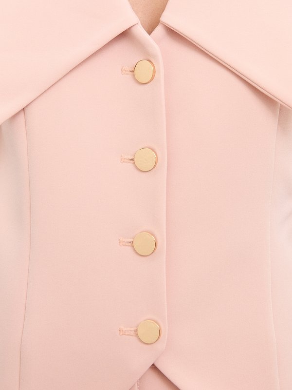 Pomelo Pomelo Oversized Collar Vest - Light Pink