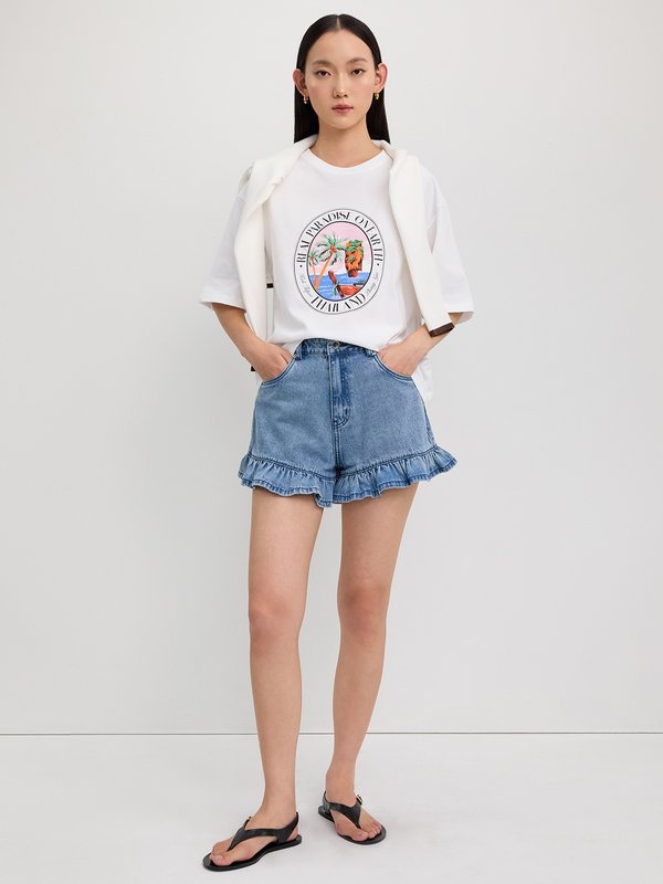 Pomelo Pomelo Oversized Graphic Tee - White