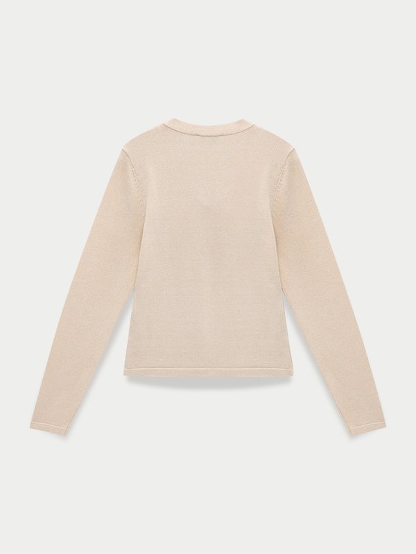 Pomelo Pomelo Oversized Tie Detail Knit Top - Ivory