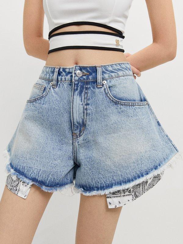 Pomelo Pomelo Paisley Shorts - Blue