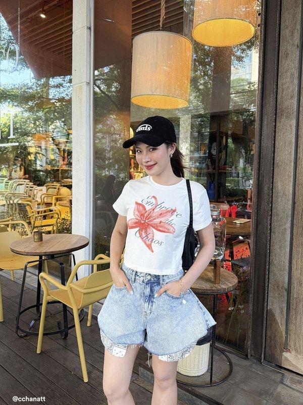 pomelo Pomelo Paisley Shorts - Blue