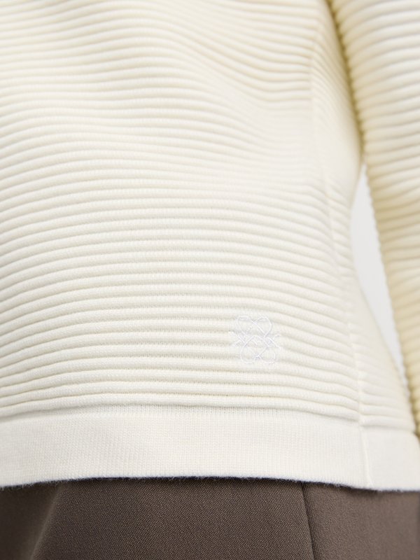 Pomelo Pomelo Pearl-Trim Collar Cardigan - Ivory