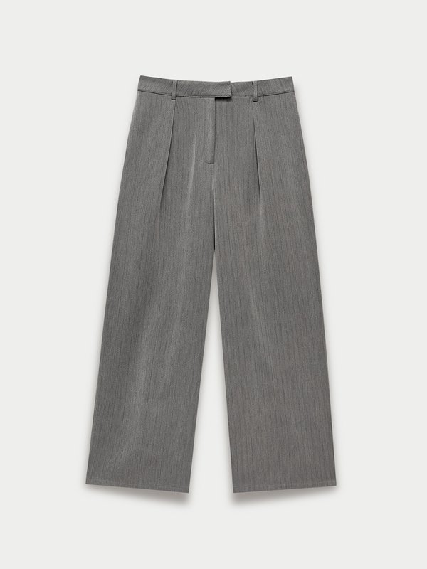 Pomelo Pomelo Pinstripe Pants - Mid Grey