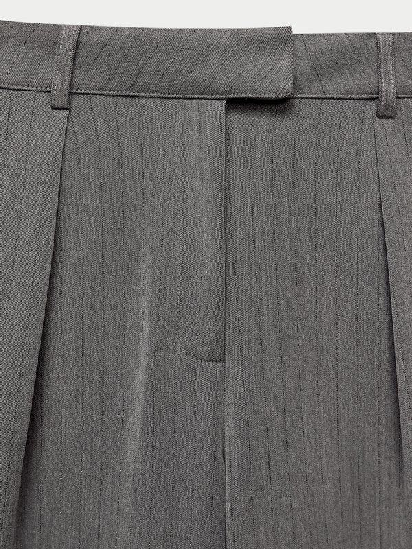 Pomelo Pomelo Pinstripe Pants - Mid Grey