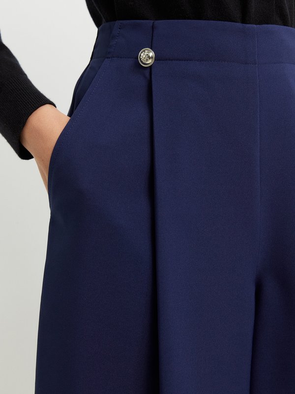 Pomelo Pomelo Pleated Bermuda Shorts - Navy