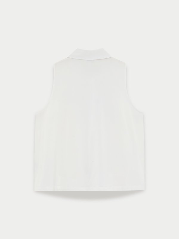 Pomelo Pomelo Pleated Buttoned Top - White