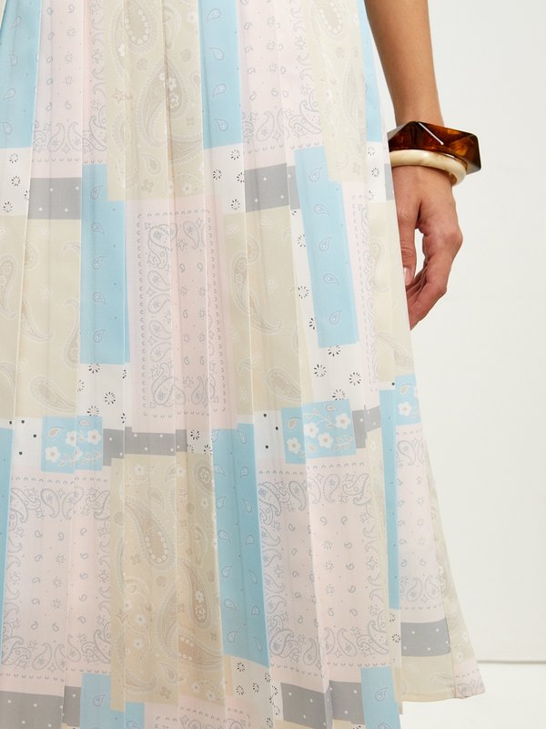 Pomelo Pomelo Pleated Graphic Print Skirt - Print