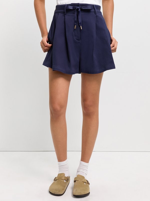 Pomelo Pomelo Pleated Shorts - Navy