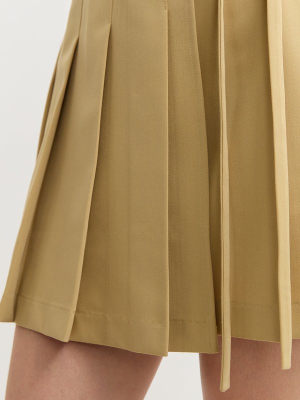 Pomelo Pomelo Pleated Skirt - Beige