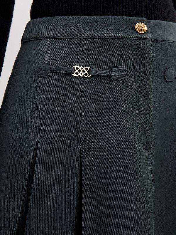 Pomelo Pomelo Pleated Skirt - Dark Grey