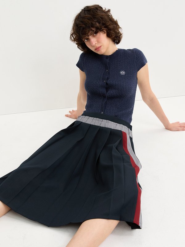 Pomelo Pomelo Pleated Skirt - Navy