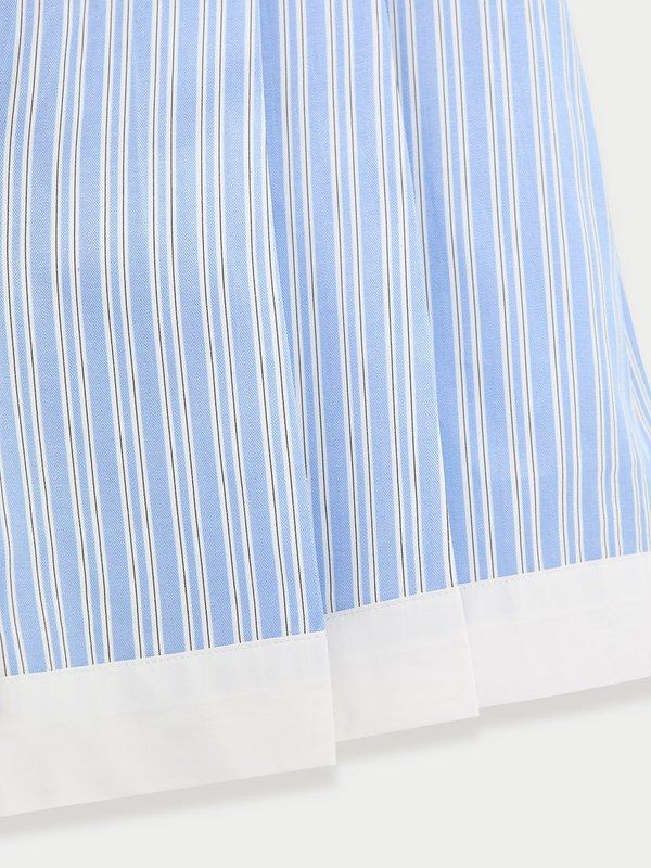 Pomelo Pomelo Pleated Striped Shorts - Baby Blue