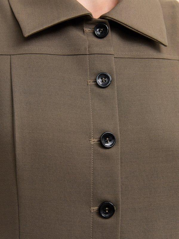 Pomelo Pomelo Pleated Vest Dress - Taupe