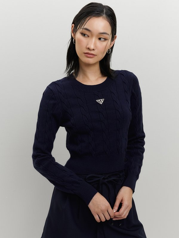 pomelo Pomelo PML Knit Top - Navy