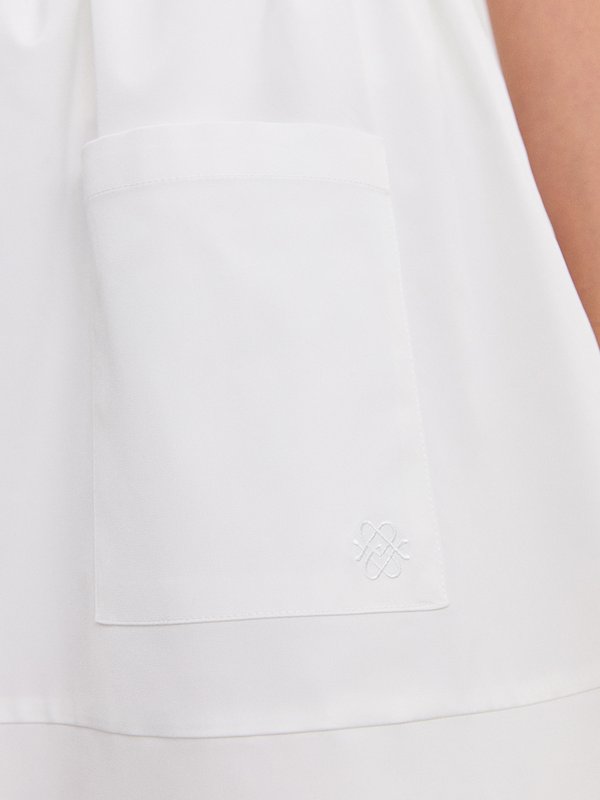 Pomelo Pomelo Pocket Elastic Waist Skirt - White