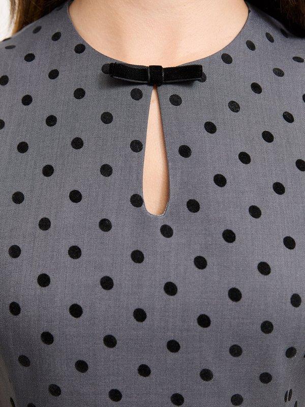 Pomelo Pomelo Polka Dot Dress - Dark Grey