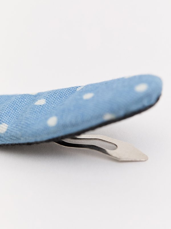 Pomelo Pomelo Polka Dot Hair Clip - Denim