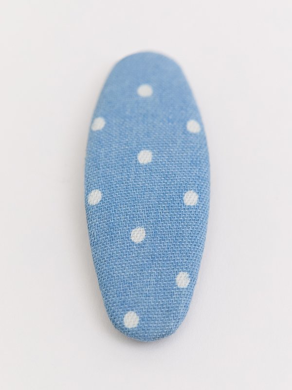 Pomelo Pomelo Polka Dot Hair Clip - Denim