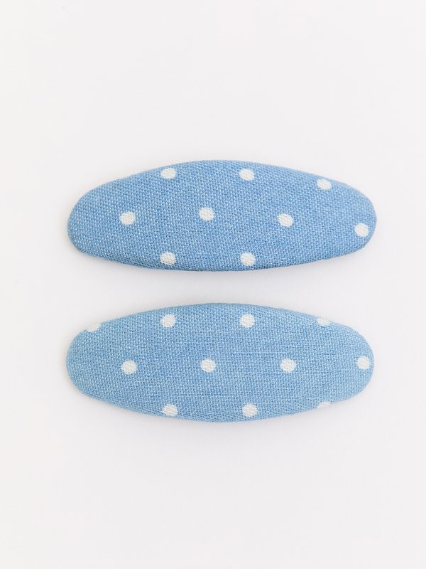 pomelo Pomelo Polka Dot Hair Clip - Denim