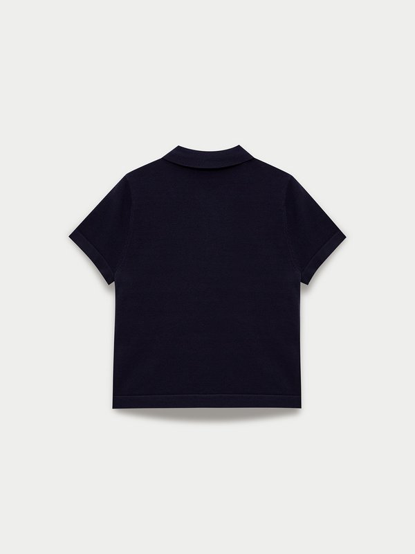 Pomelo Pomelo Polo Button-Up Top - Navy