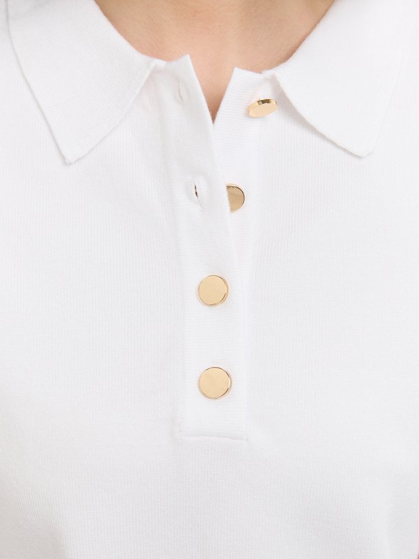 Pomelo Pomelo Polo Button-Up Top - White