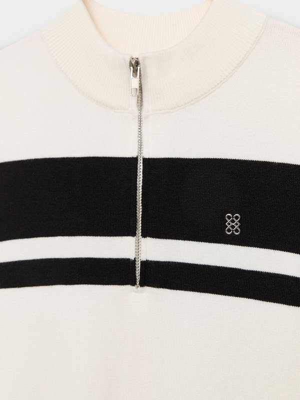 Pomelo Pomelo Polo Dress - Black/White