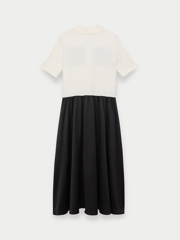 Pomelo Pomelo Polo Dress - Black/White