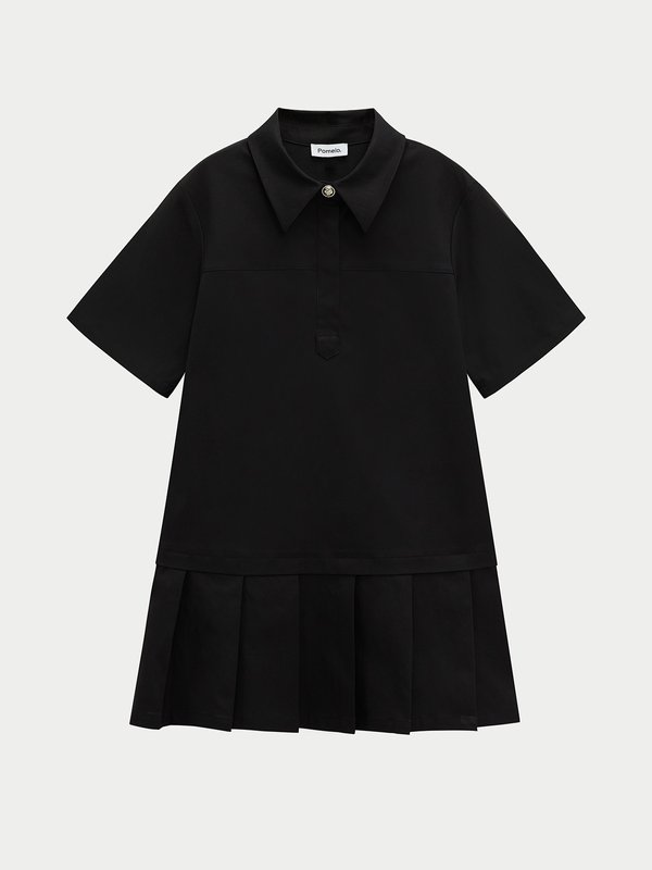 pomelo Pomelo Polo Dress - Black