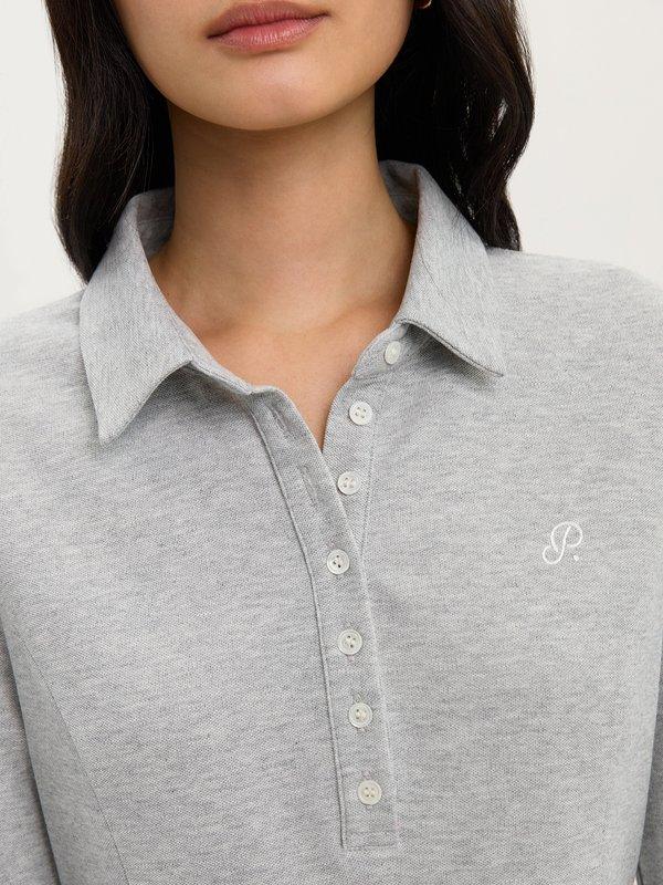 Pomelo Pomelo Polo Dress - Light Grey