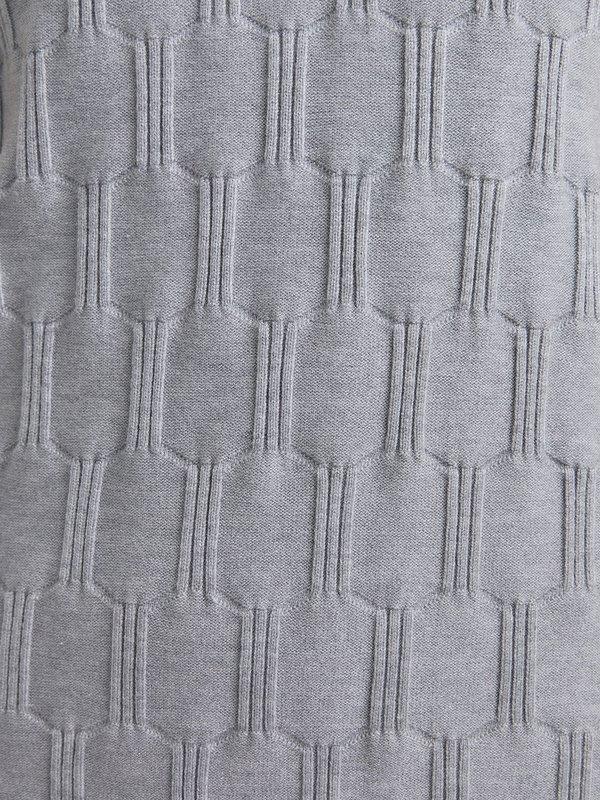 Pomelo Pomelo Polo Knit Dress - Light Grey