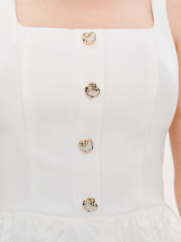 Pomelo Pomelo Pomelo. X Janesuda Lace Dress - White