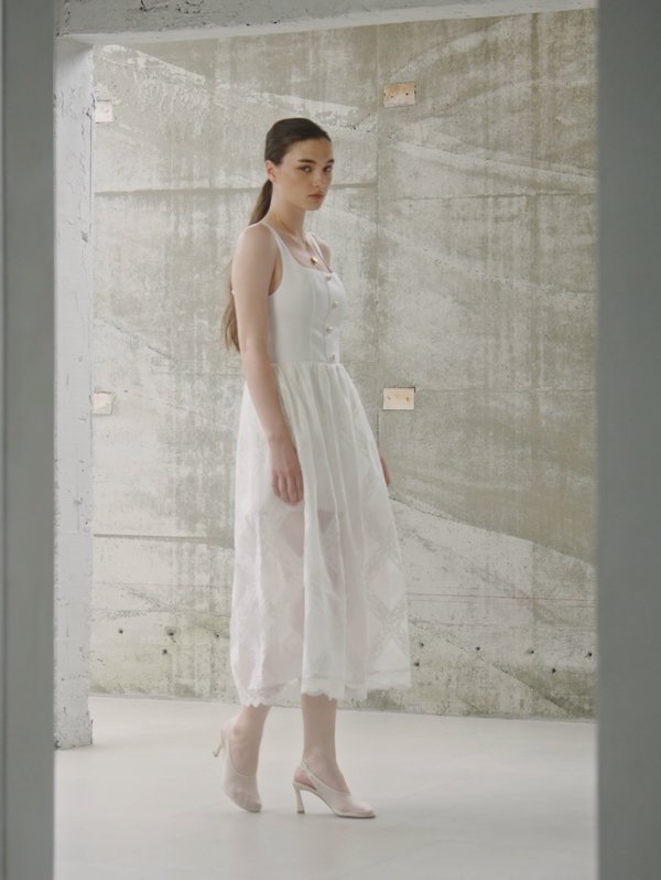 pomelo Pomelo Pomelo. x Janesuda Lace Dress - White