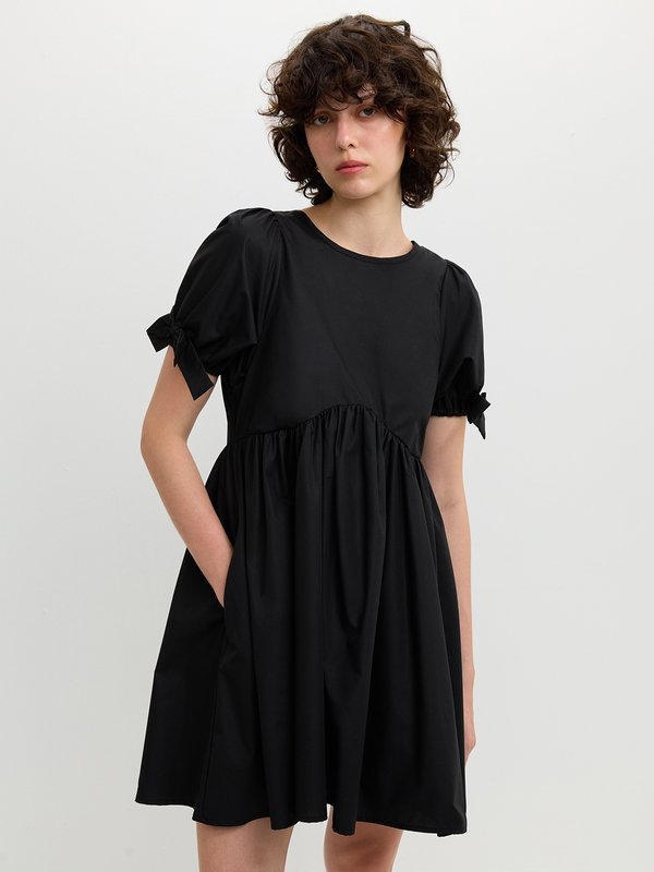 pomelo Pomelo Puff Sleeve Dress - Black