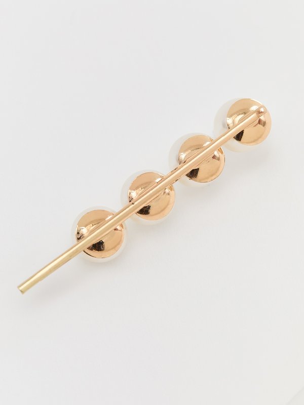 Pomelo Pomelo Quadra Pearl Hair Clip - Gold