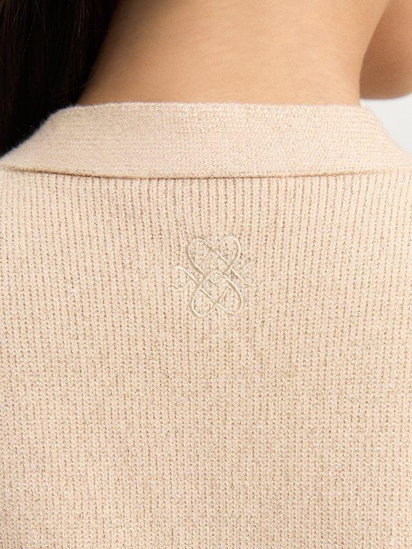 Pomelo Pomelo Rhinestone Button-Up Vest - Cream